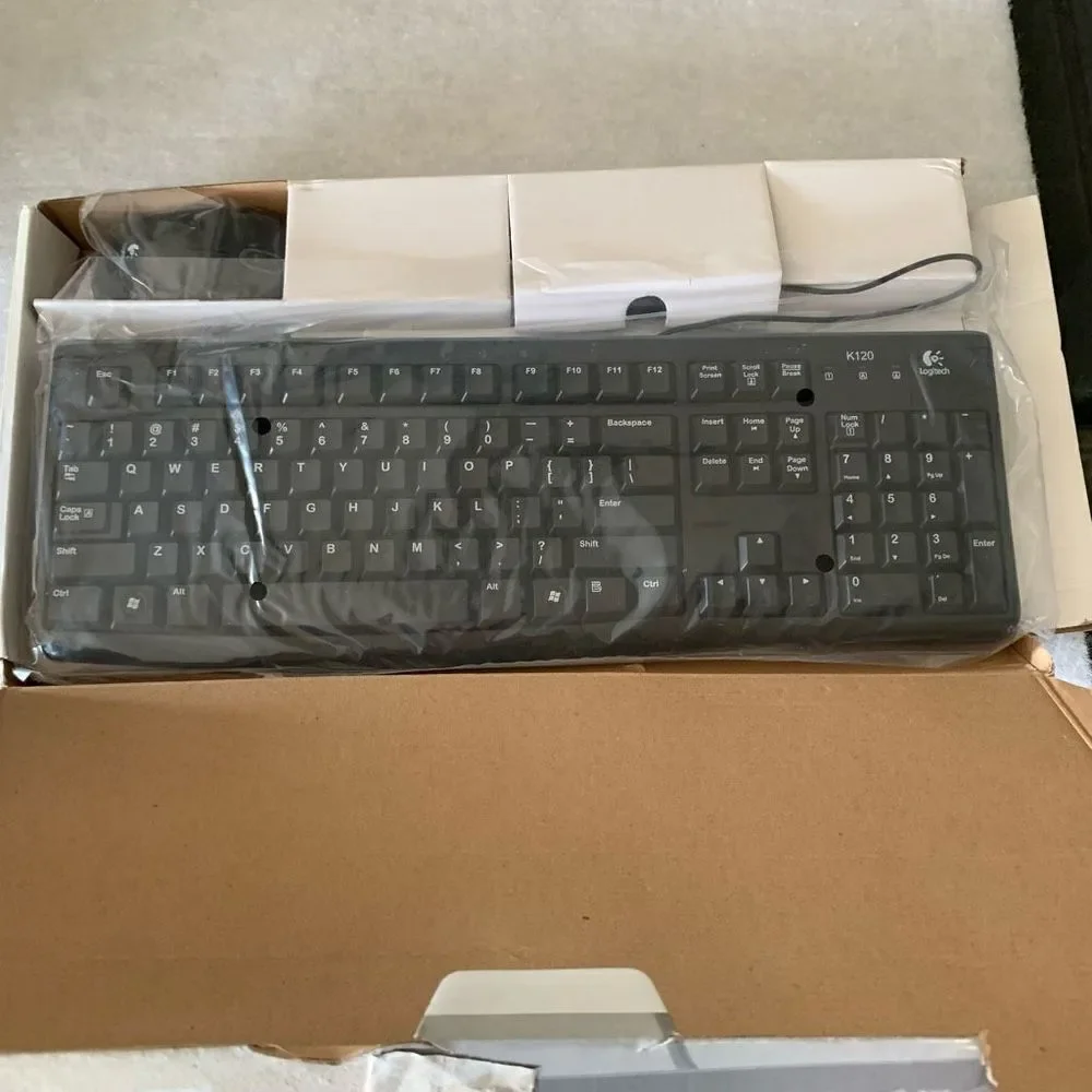 Logitech Desktop MK120 Keyboard & Mouse New-Open Box